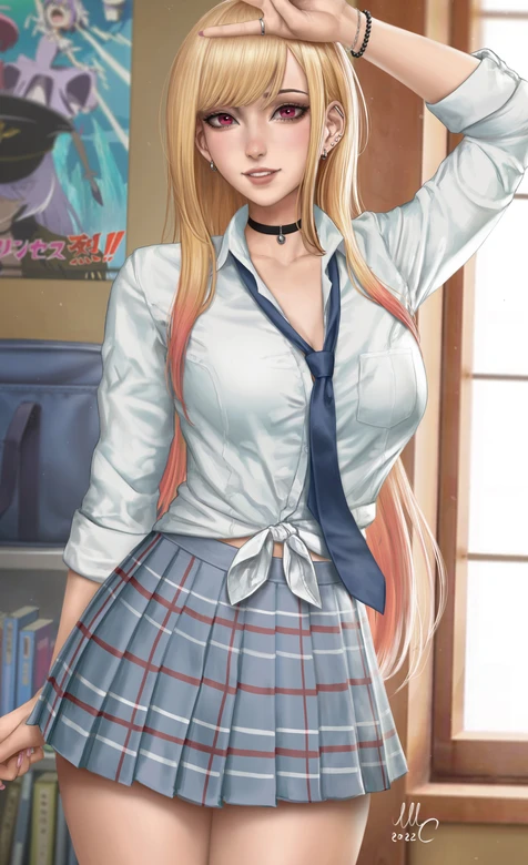 喜多川海梦·JK制服写实风 更衣人偶二次元手机壁纸