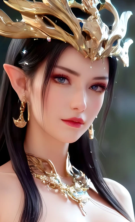 斗破苍穹女主·美杜莎·金色龙纹冠饰 华丽奇幻风角色 古风壁纸热款