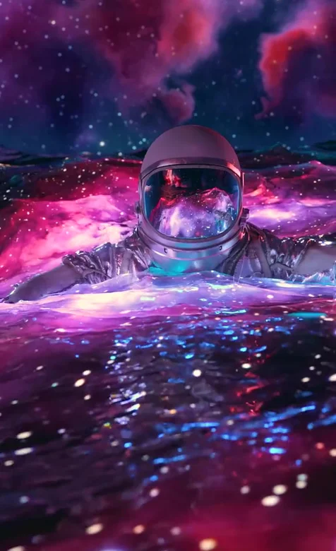 宇航员·星空流体漫游 梦幻科幻风动态壁纸