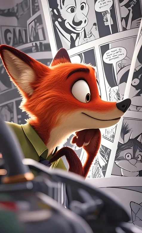 尼克·王尔德·卡通拟人风（疯狂动物城）动漫角色壁纸