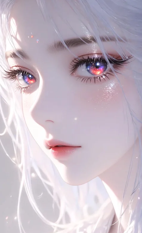 白发星空眼少女·唯美梦幻风 二次元动态壁纸推荐