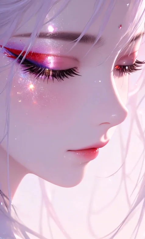 白发星空眼少女·唯美梦幻风动态手机壁纸热门款