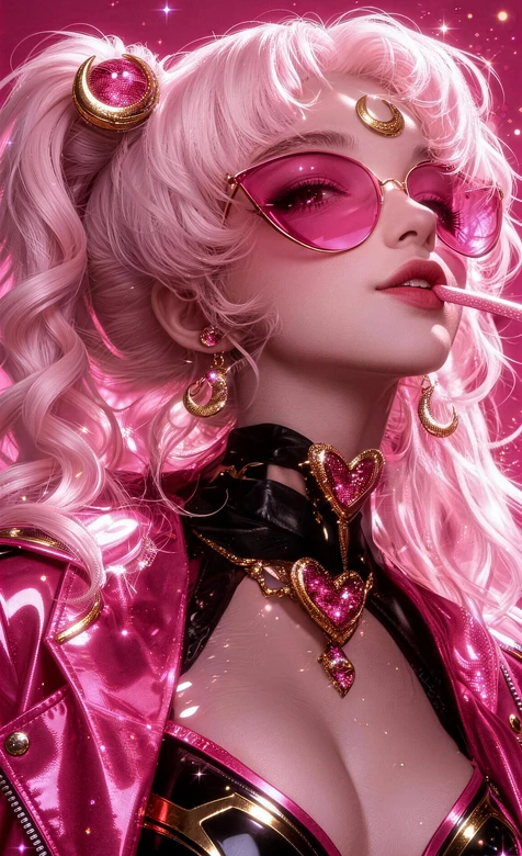 小小兔·粉色潮酷 美少女战士二次元华丽手机壁纸高人气