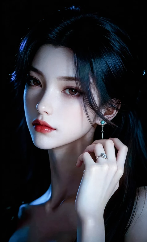 气质清冷动漫美女·云望舒·暗黑写实风 冷艳氛围感手机壁纸