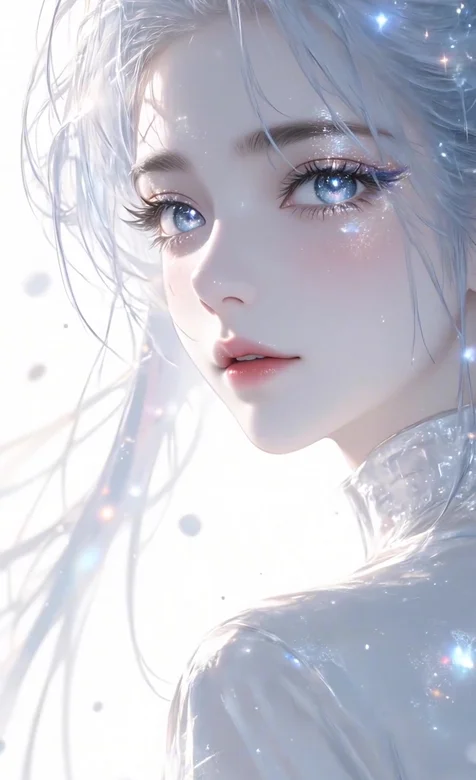 银发少女·冰晶梦幻风 动态手机壁纸热搜款