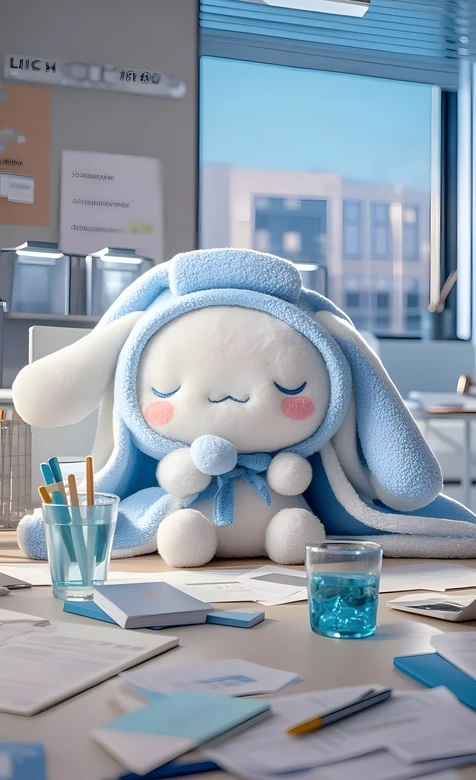 大耳狗毛绒玩偶·治愈系办公桌面手机壁纸