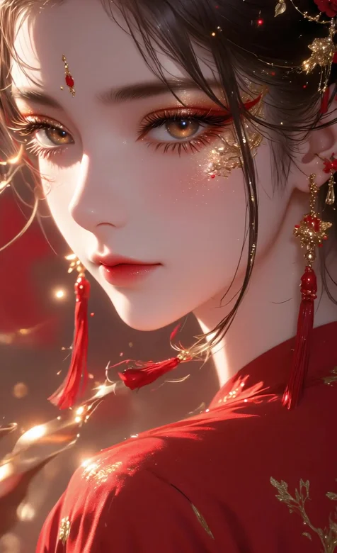 古风红装佳人·金饰流光 国风唯美动态手机壁纸