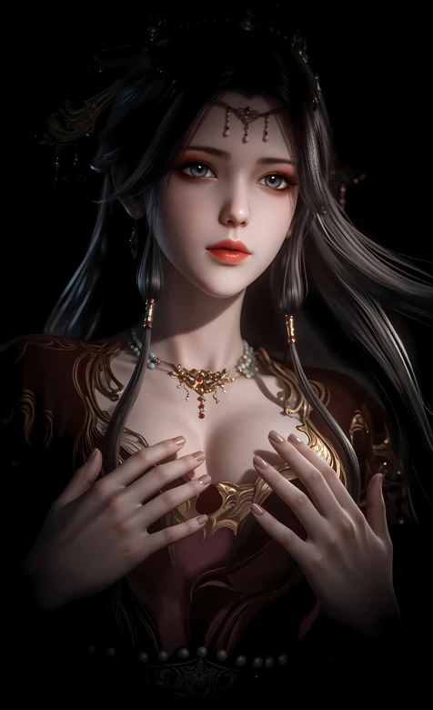 热门国漫《牧神记》美女角色·灵毓秀·金饰国风唯美古风手机壁纸