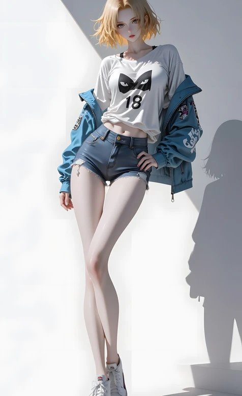 人造人18号·潮流穿搭 二次元写实风 龙珠动漫手机壁纸（高适配竖屏）