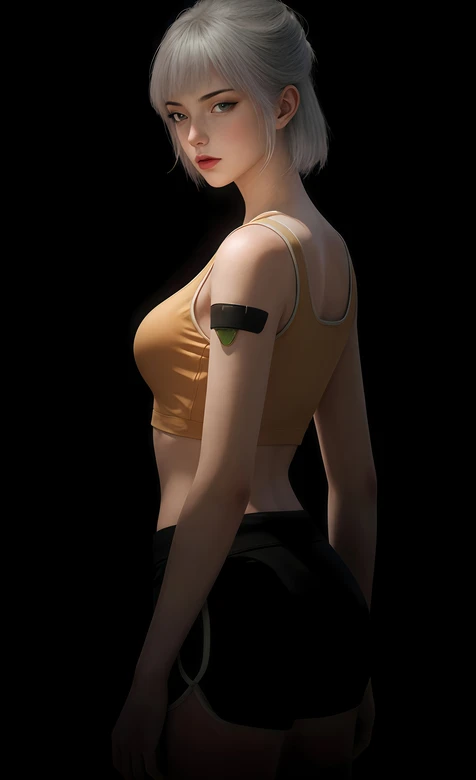 银发写实风运动装女子·灵笼2角色白月魁·臂带 热门手机壁纸