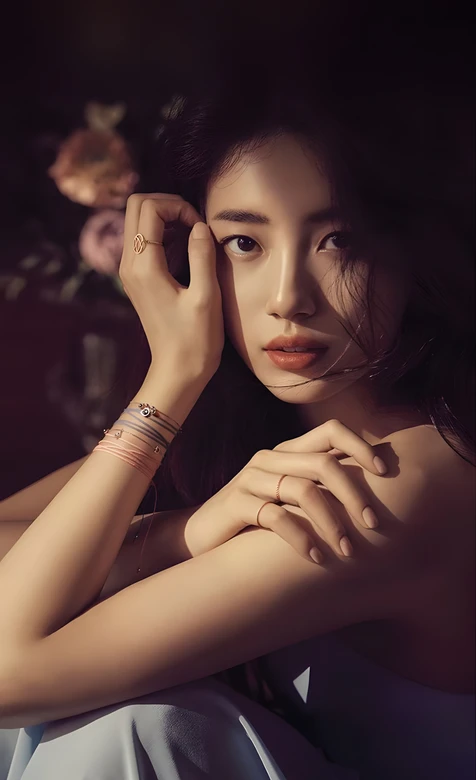 韩素希·精致姿态 唯美暗调肖像 高热度手机壁纸