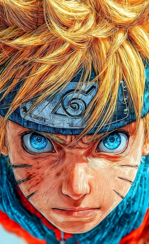 漩涡鸣人·手绘写实 火影忍者热血动漫壁纸