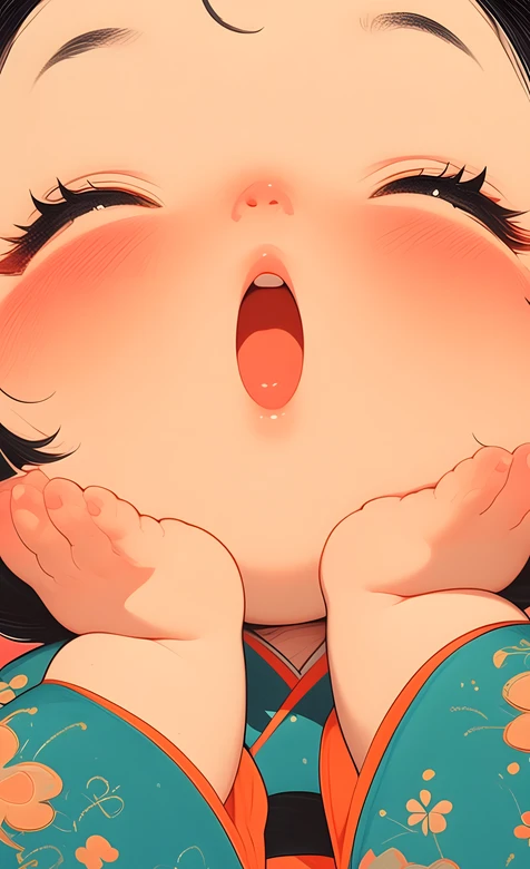 Q版和风娃娃·治愈系日式插画 手机壁纸