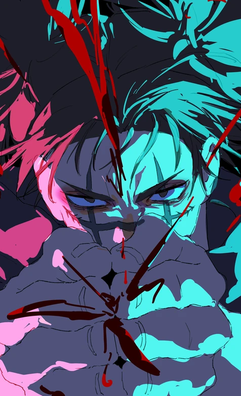 胀相·血刃冲击 暗黑日漫风（咒术回战）高燃手机壁纸