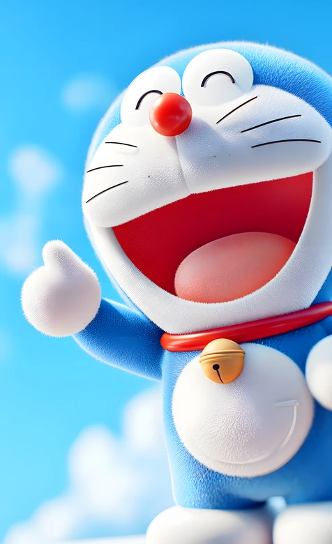 哆啦A梦·开怀大笑 3D写实日漫治愈风壁纸