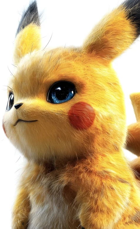皮卡丘·毛绒写实风（宝可梦） 萌系宠物手机壁纸