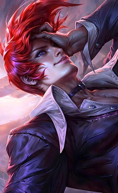 八神庵·红发飞扬 写实唯美风 拳皇游戏角色手机壁纸