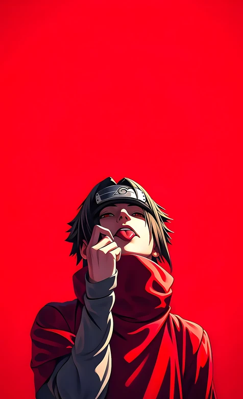 宇智波鼬·搞怪吐舌 日漫火影忍者风格 高人气壁纸