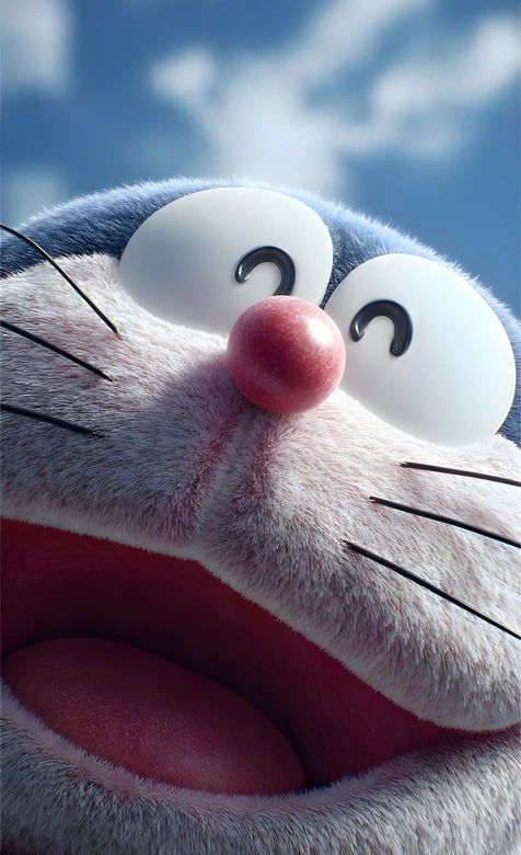 哆啦A梦·毛绒写实风 治愈系手机壁纸