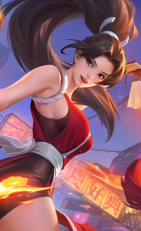 不知火舞·火焰跃动 国漫风格斗游戏角色壁纸 高人气格斗壁纸