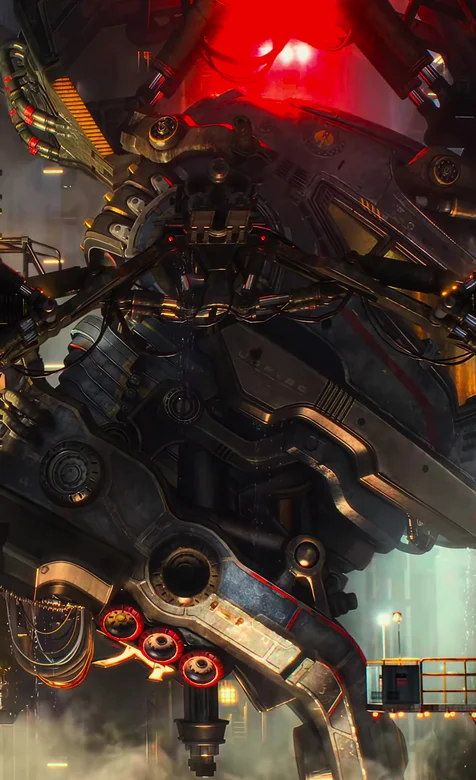 巨型机械战甲·赛博朋克风·科幻游戏动态手机壁纸