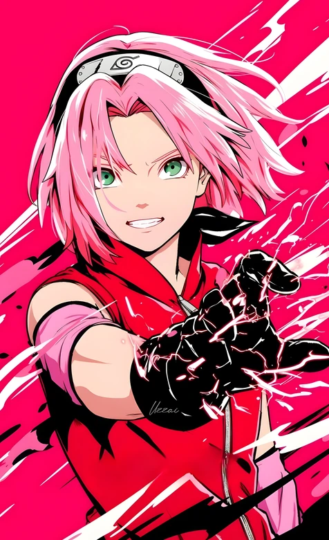 春野樱·掌术蓄势 二次元热血风 火影忍者动漫高燃壁纸