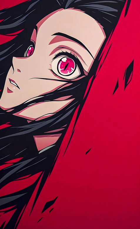 祢豆子·血瞳凝视 鬼灭之刃日漫风高燃壁纸