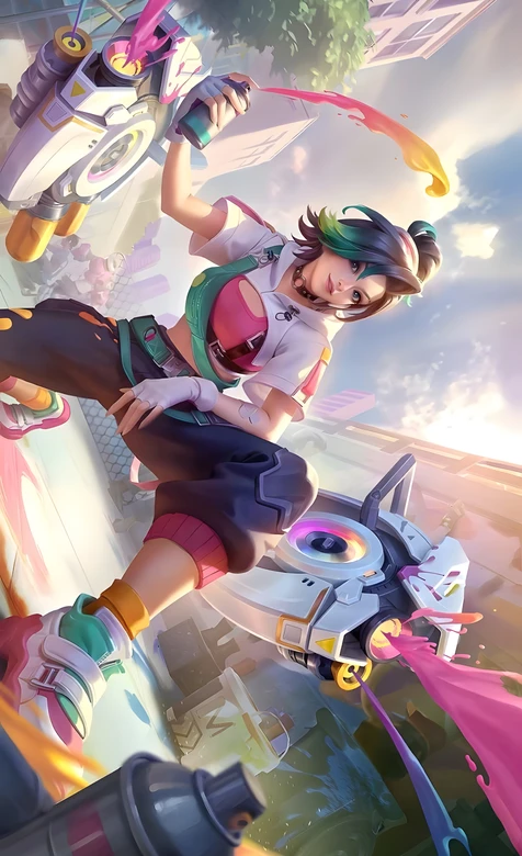 潮酷涂鸦少女·活力创作风 游戏插画 热门游戏壁纸