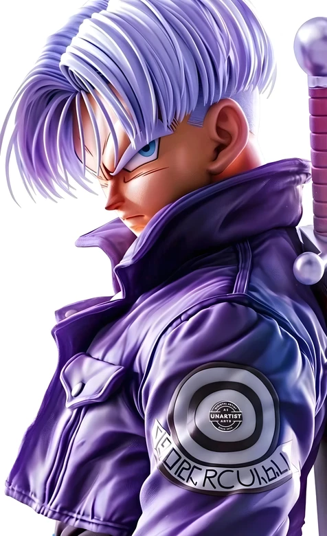 特兰克斯·银发紫衣写实风·龙珠动漫手机壁纸