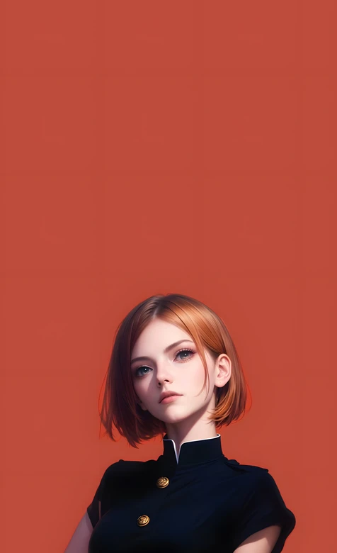 短发制服少女·写实简约风 高人气竖屏壁纸