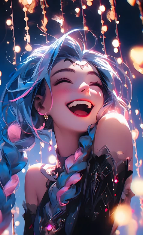 金克丝·绚烂笑靥 二次元梦幻风 英雄联盟高人气壁纸