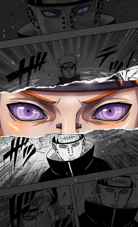 佩恩·轮回眼凝视 暗黑动漫风火影忍者超震撼壁纸