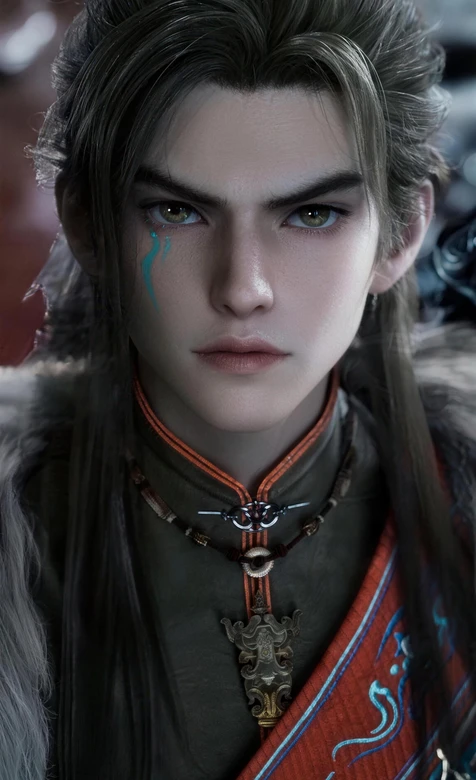 秦牧·古风毛皮配饰·国漫写实风高质感手机壁纸