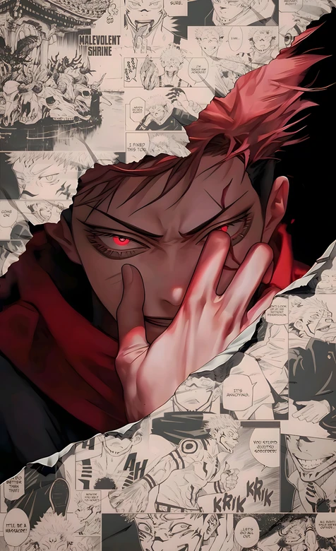 两面宿傩·红瞳邪魅 暗黑风咒术回战动漫壁纸