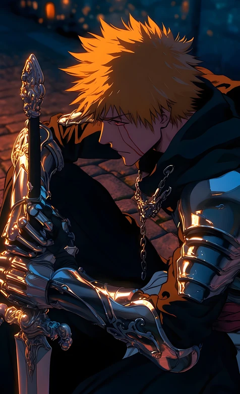 黑崎一护·铠甲伤痕 暗黑《死神》热血日漫壁纸（高人气角色壁纸）