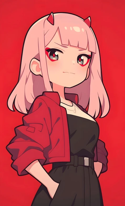 02·粉发红角 二次元动漫《DARLING in the FRANXX》壁纸