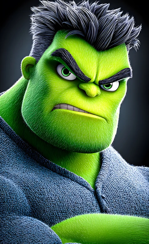 绿巨人·3D卡通写实风 漫威影视主题手机壁纸