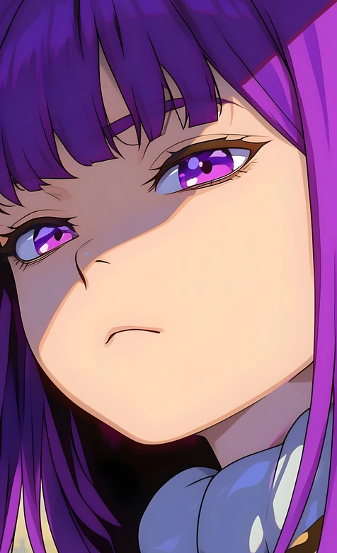 紫发紫眸动漫女孩·二次元唯美壁纸