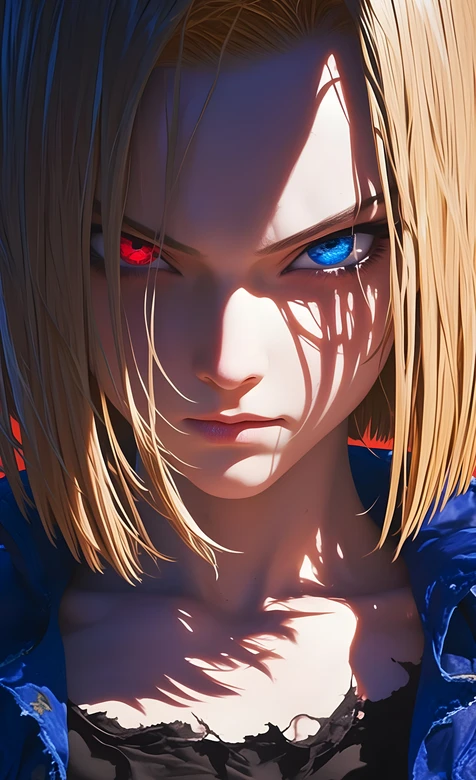 人造人18号·异色瞳写实风 龙珠动漫超酷角色壁纸