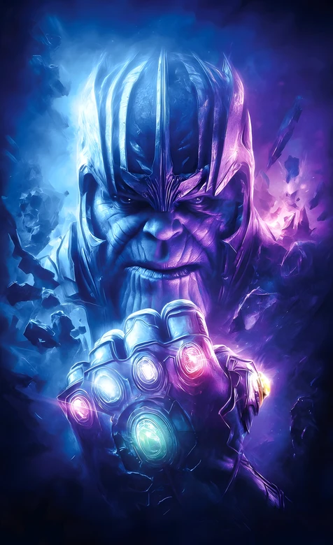 灭霸·无限手套闪耀 科幻暗黑风漫威影视壁纸