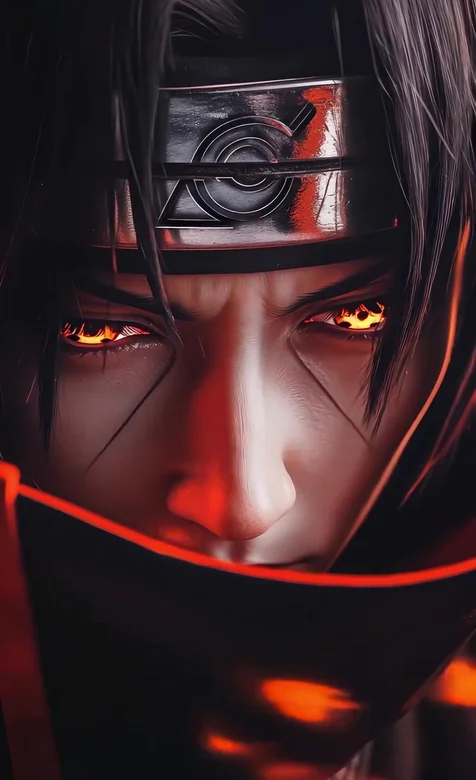 宇智波鼬·写轮眼燃血 暗黑写实火影忍者动态壁纸