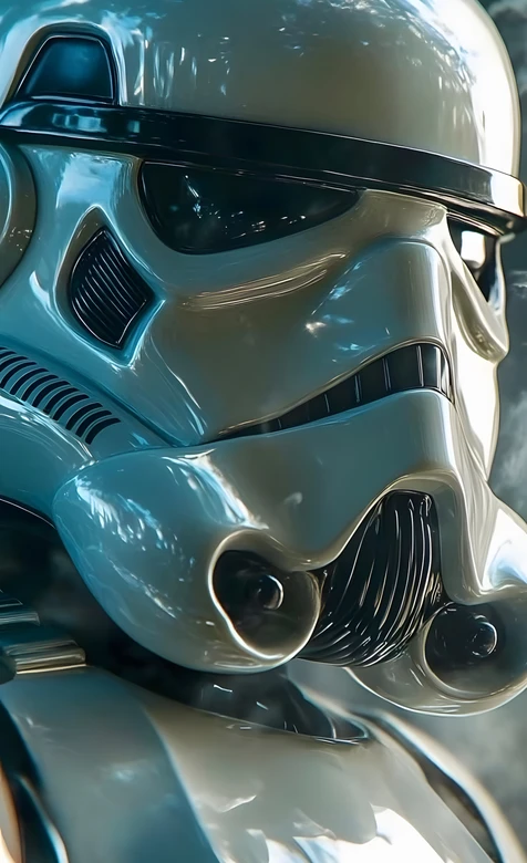 星球大战暴风兵·头盔特写 写实科幻风 高质感影视壁纸