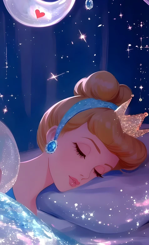 灰姑娘·睡颜星空 迪士尼唯美风 热门公主壁纸