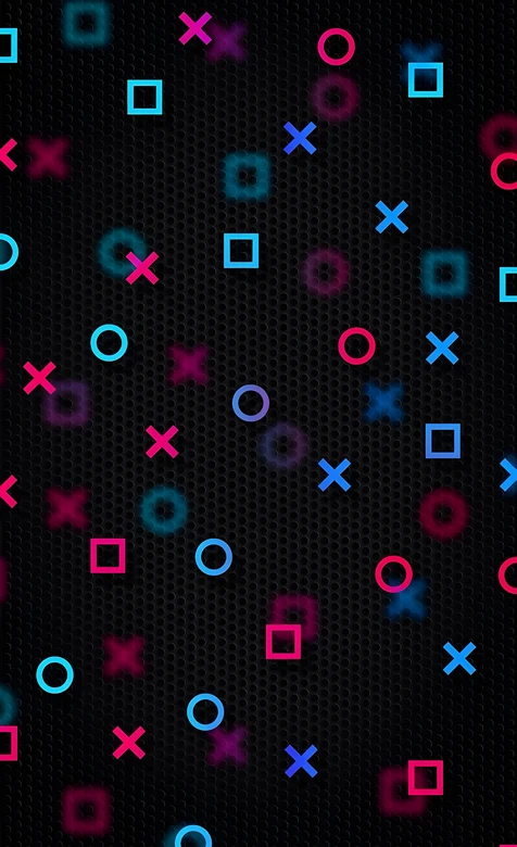 X/O/方块·暗黑赛博朋克风·游戏主机元素手机壁纸 高人气电竞风壁纸