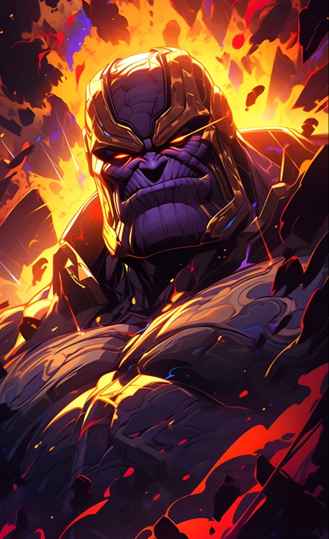 灭霸·怒火燃动 美式漫画风漫威影视高质感壁纸