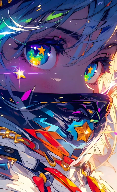 二次元炫彩风动漫人物·星空眼眸高人气手机壁纸