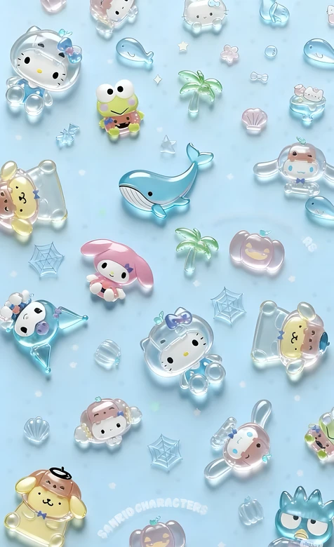 三丽鸥角色·透明果冻风 治愈萌趣手机壁纸精选