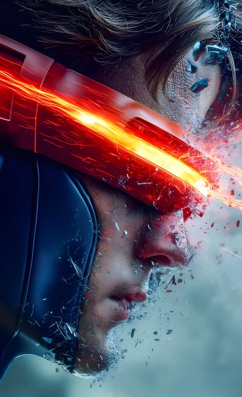 镭射眼·光束炸裂 写实科幻风（X战警影视角色）高燃手机壁纸