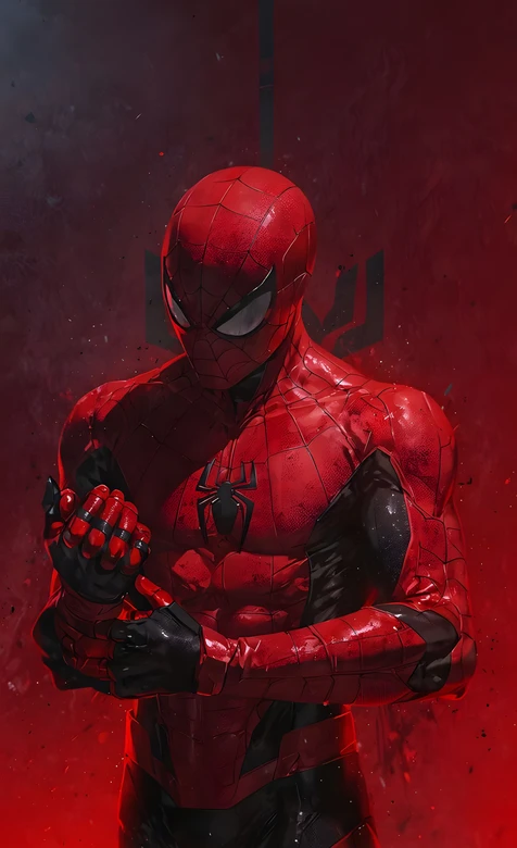 蜘蛛侠·红黑战衣 暗黑写实风 超英高燃壁纸