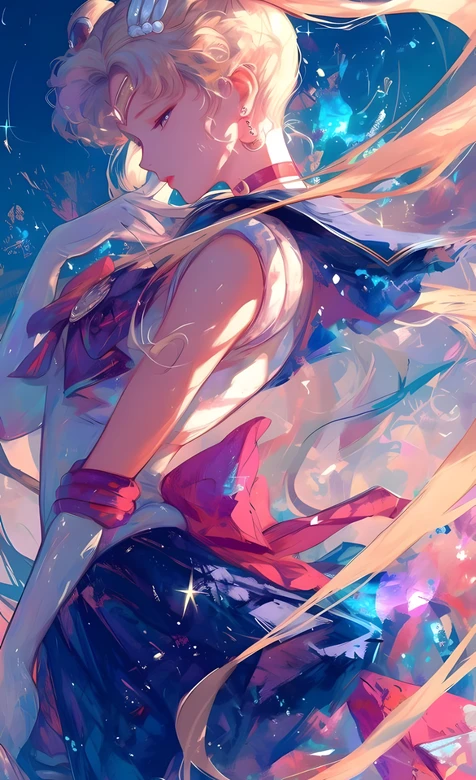 月野兔·双马尾水手服 唯美梦幻风 美少女战士壁纸